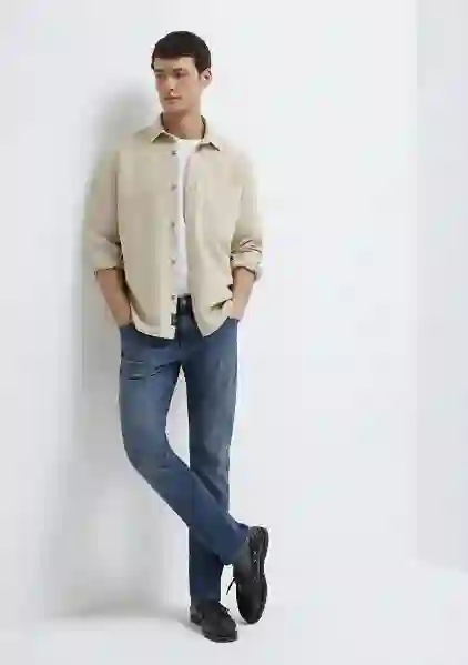 Resim Marcus Premium Blue Vintage Koyu Mavi Jean Pantolon